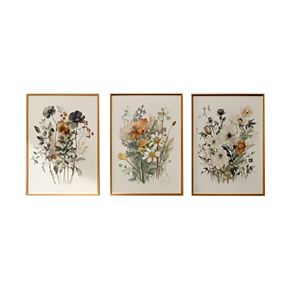 HOMUS - CUADROS TRIPTICO FLORES