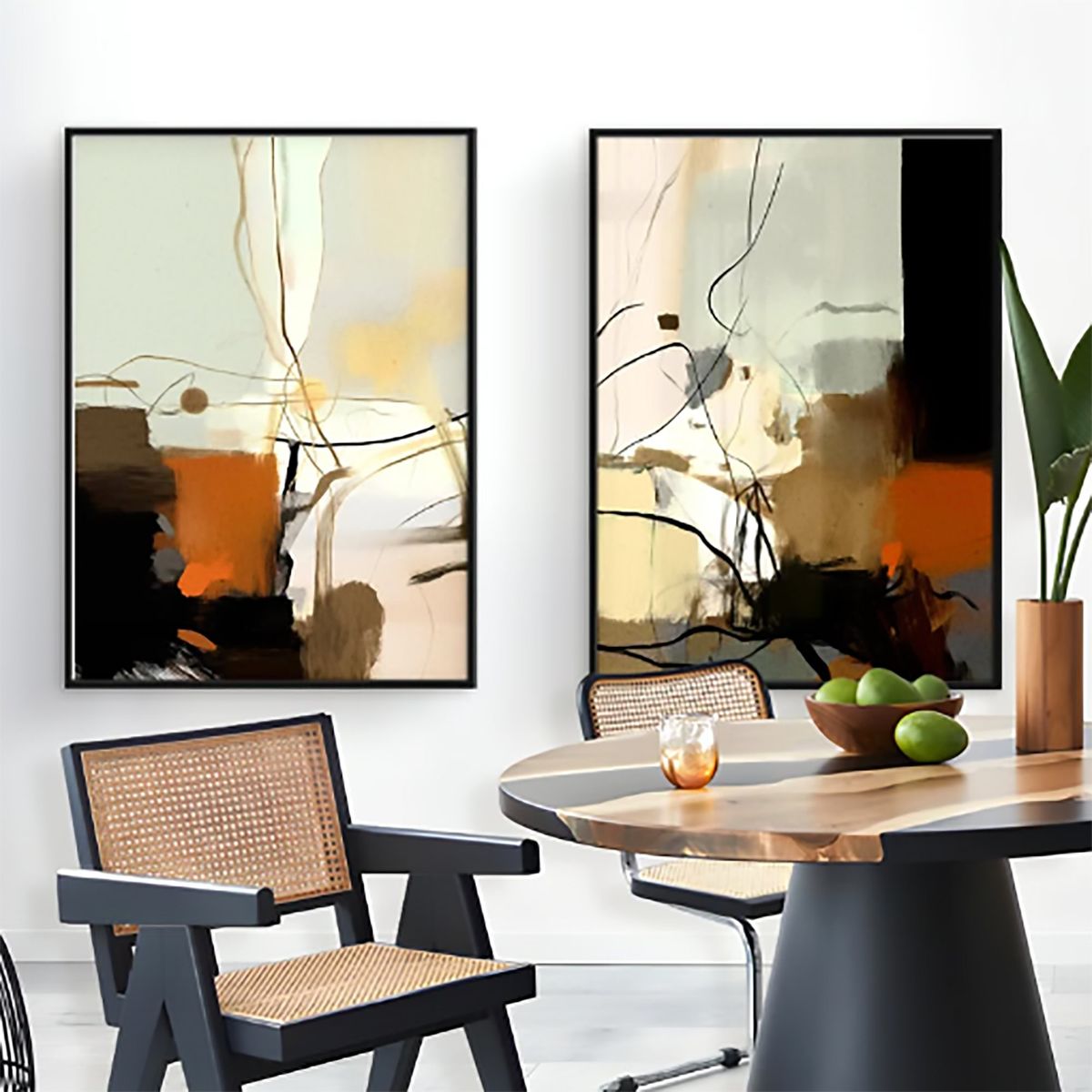 HOMUS - CUADROS DIPTICO ARTE MODERNO