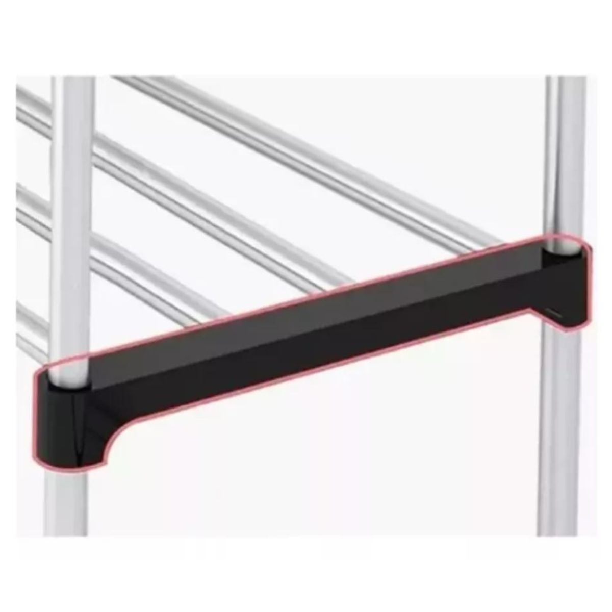 GENERICO - Organizador Zapatero Metálico 6 Niveles Shoe Rack Color Negro