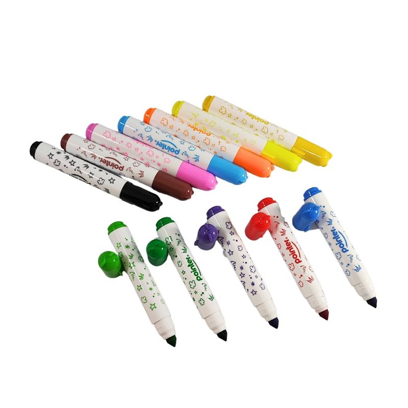 POINTER - Marcadores Pointer Multitrazos Lavables X 12 Colores.