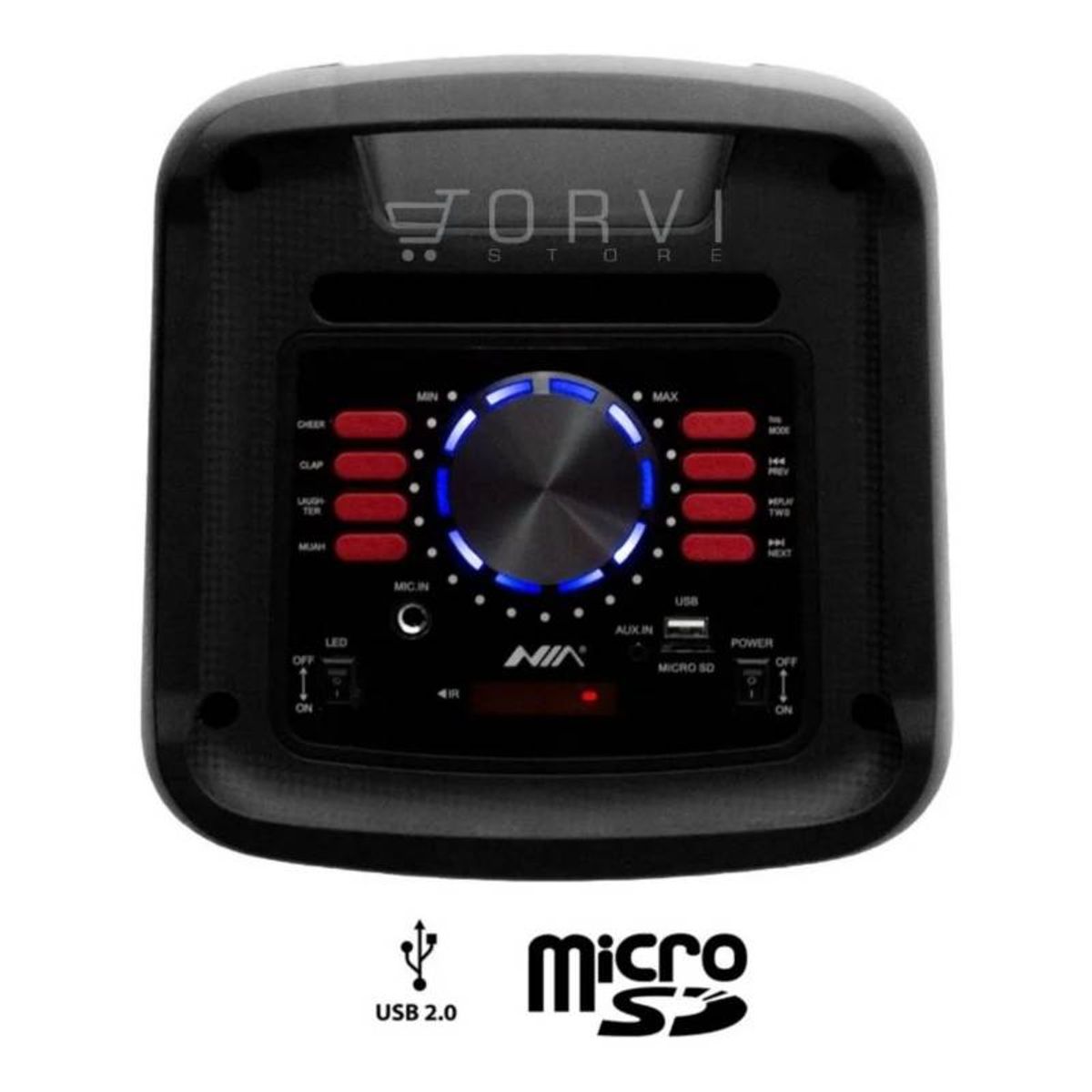 NIA - Cabina De Sonido Grande Bluetooth Recargable Parlante 15000w Micrófono