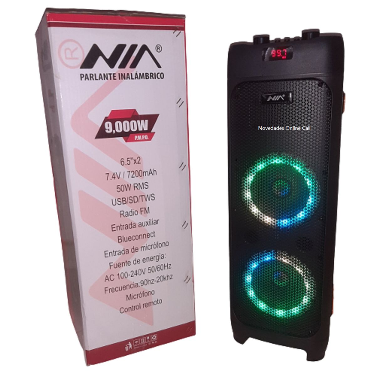 NIA - Cabina Torre De Sonido Bluetooth Nia 9000w Inalambrica Portatil Tws