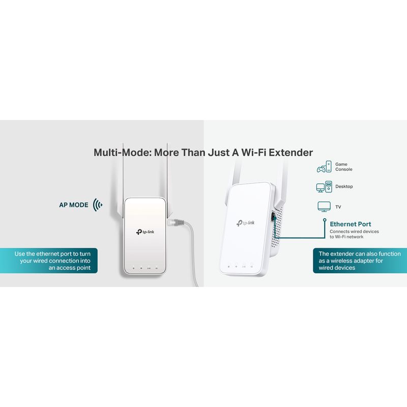 Repetidor Wifi Tp-Link RE315 Extensor AC1200 Doble Banda 5G 2G 140