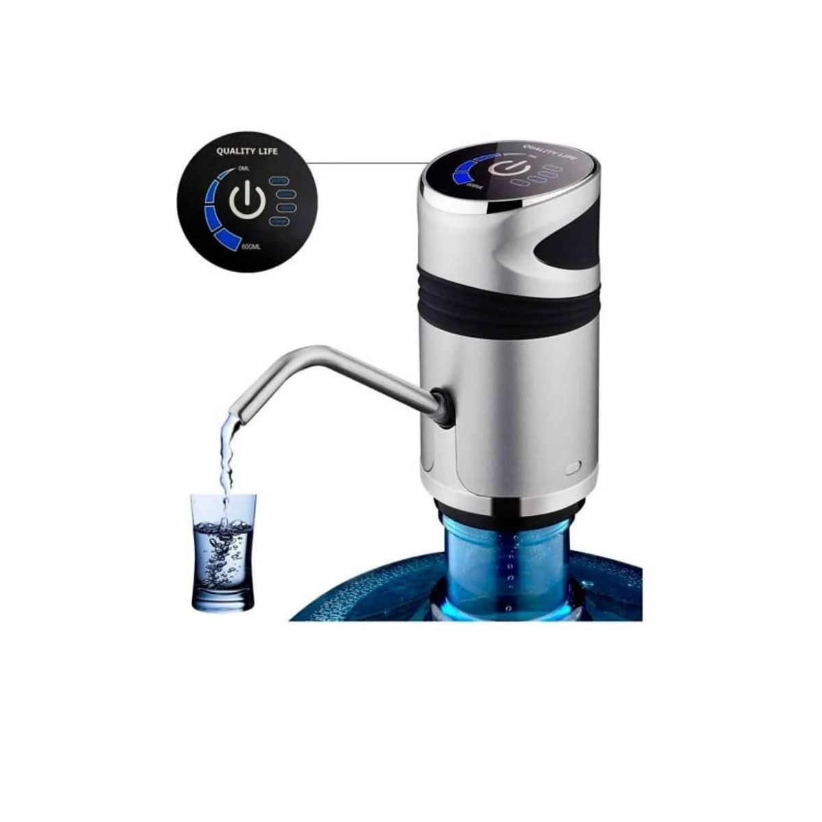 GENERICO - Dispensador Agua Metalico Lujo Automatico Plateado