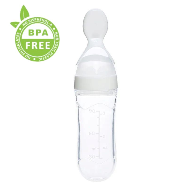 GENERICO - Cuchara Alimentadora Para Bebé En Silicona Blanco