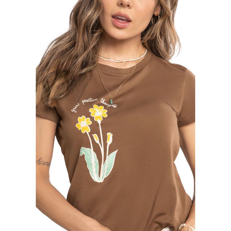 ATYPICAL - Camiseta Mujer Café Atypical 3706