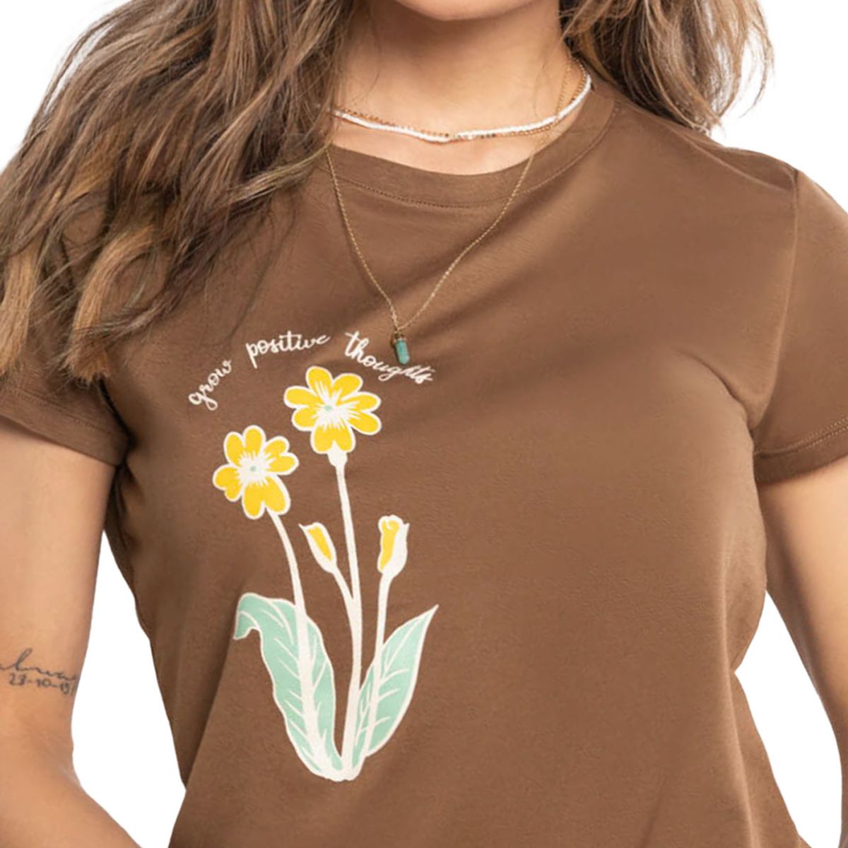 ATYPICAL - Camiseta Mujer Café Atypical 3706