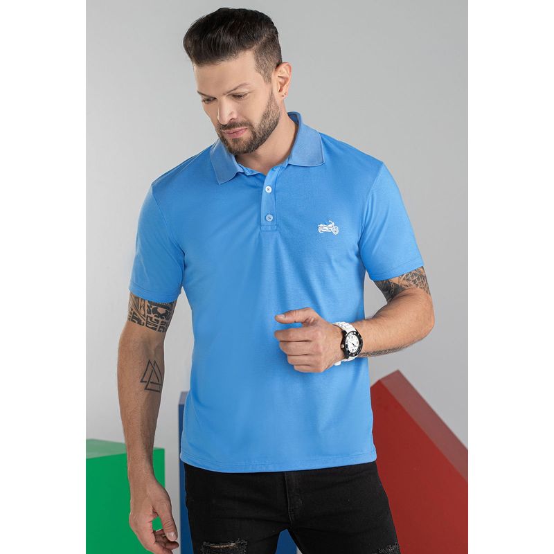 MARKETING PERSONAL - Polo Hombre Azul Mp 101105
