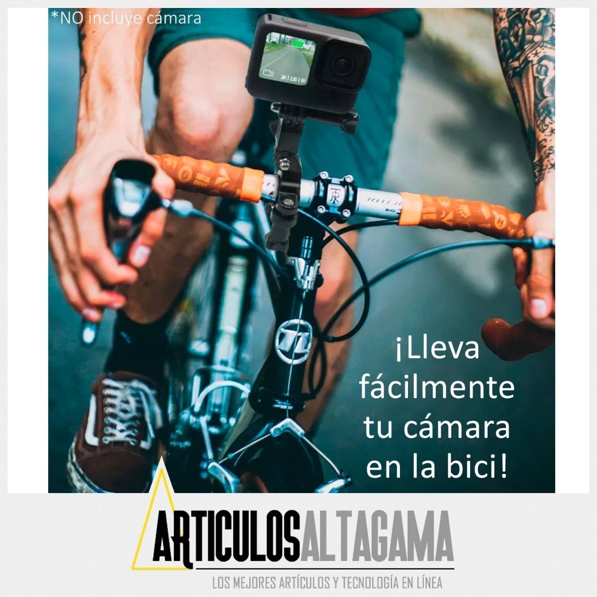 XALTA - Base Soporte Para Manubrio Bicicleta Moto Para Camara Gopro