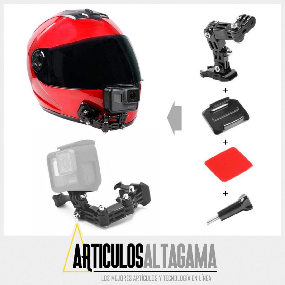 XALTA - Soporte Base Montura Multifuncional Moto Para Gopro 6 Pcs