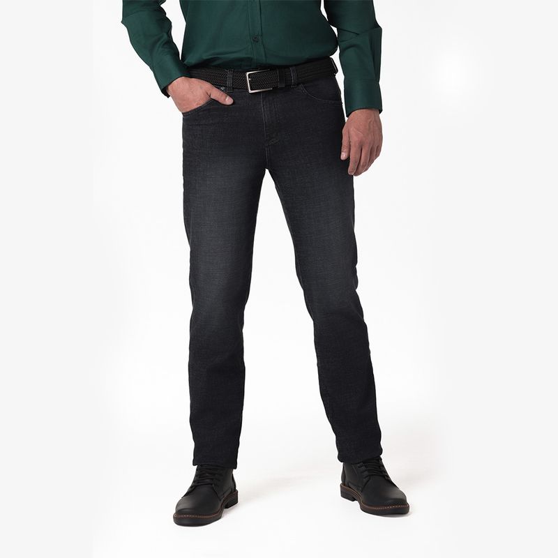 LEC LEE - Jean slim fit para hombre Lec Lee - Negro_.