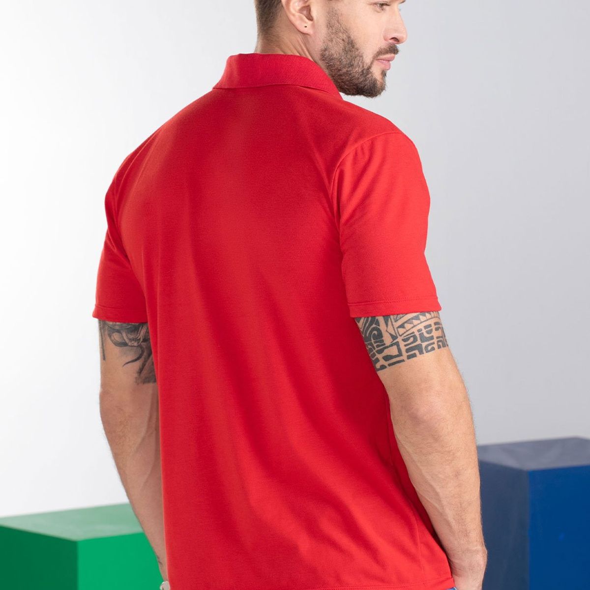 MARKETING PERSONAL - Polo Hombre Rojo Mp 101105