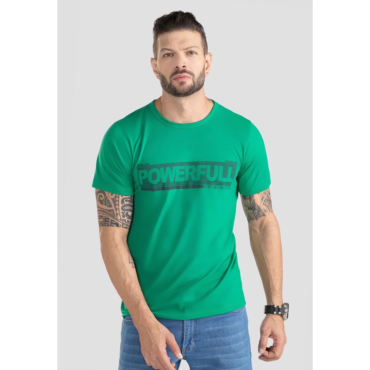MARKETING PERSONAL - Camiseta Hombre Verde Mp 100490