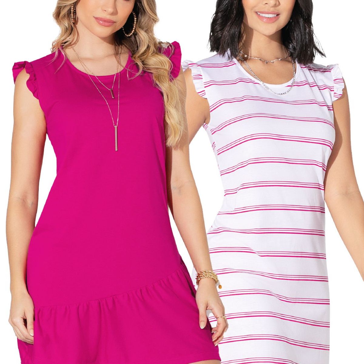 MARKETING PERSONAL - Vestido Paq X2 Mujer Fucsia Mp 5292