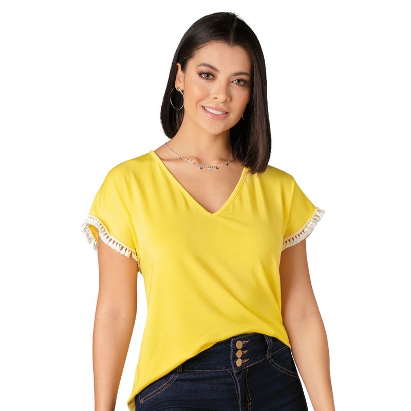 MARKETING PERSONAL - Camiseta Mujer Amarillo Mp 6133