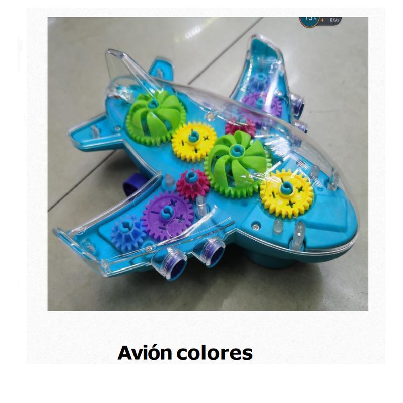 TITAN TOYS - AVION DE COLORES  JUEGO PARA NIÑOS +3 AÑOS