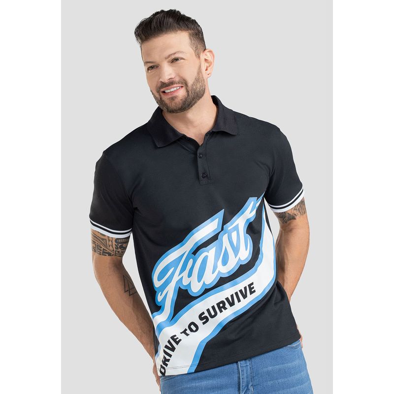 MARKETING PERSONAL - Polo Hombre Negro Mp 100492