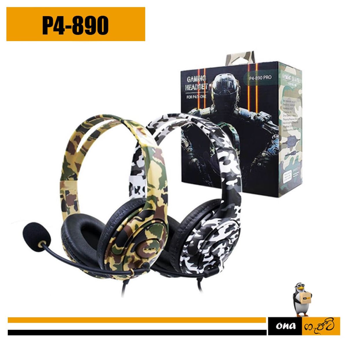 GENERICO - AUDIFONOS DIADEMA GAMER 4P 890 PRO Camuflado