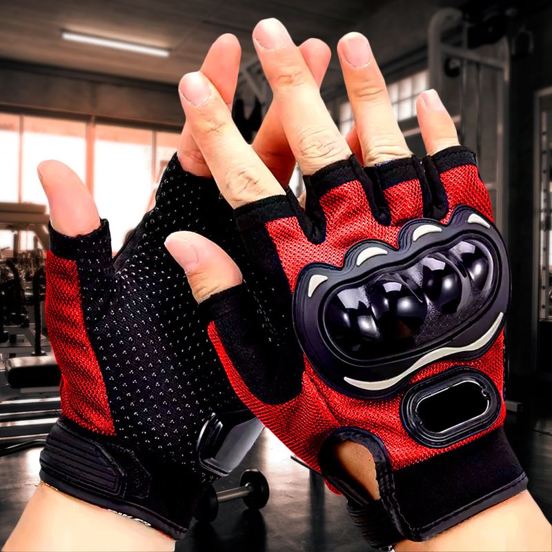 COMPRALOENCASA COM - Guantes moto medio dedo ciclismo motociclista AE322