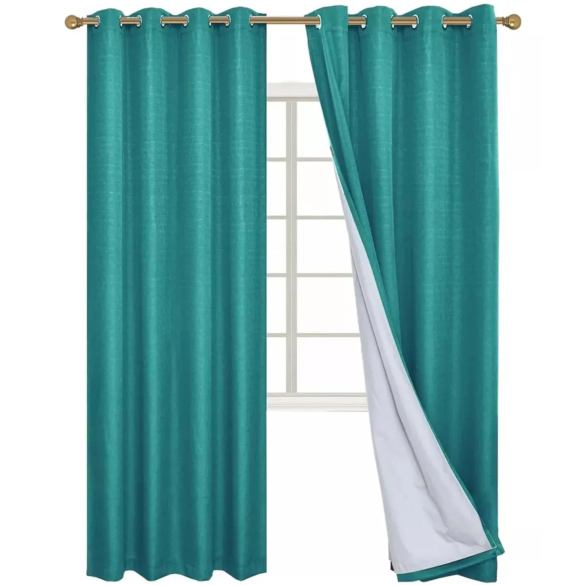 ONE PIXEL - Cortina Blackout 100% Anti Luz, 2 Paños 140x225 - Turquesa One Pixel