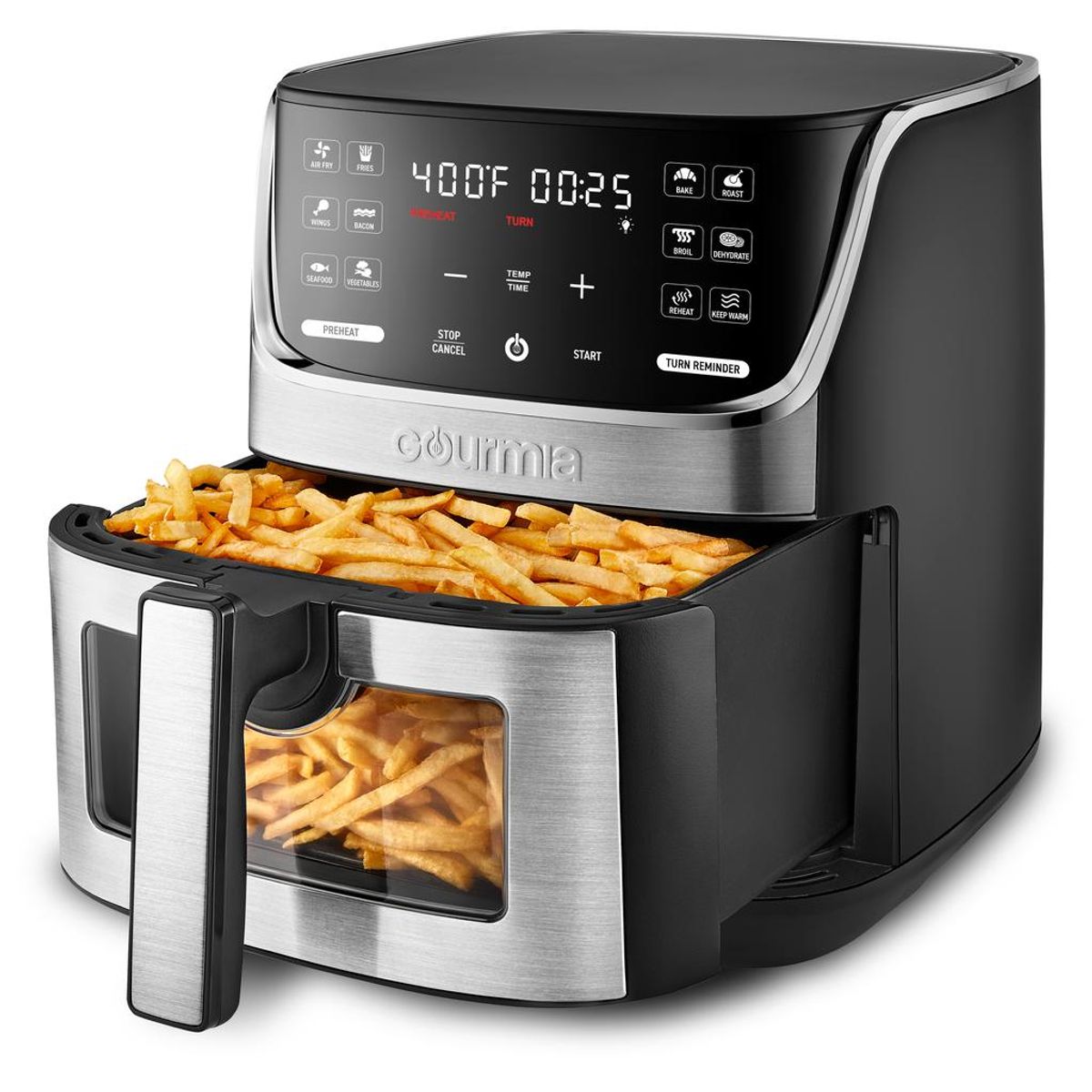 GOURMET - Freidora de Aire con Ventana 6.62 Litros Gourmia