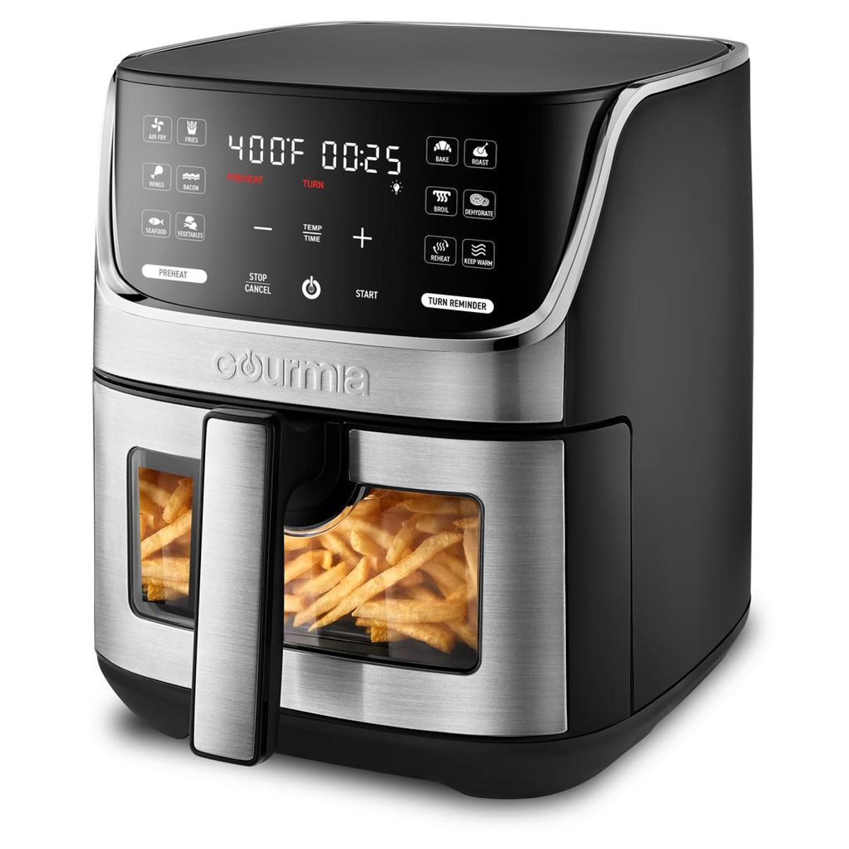 GOURMET - Freidora de Aire con Ventana 6.62 Litros Gourmia