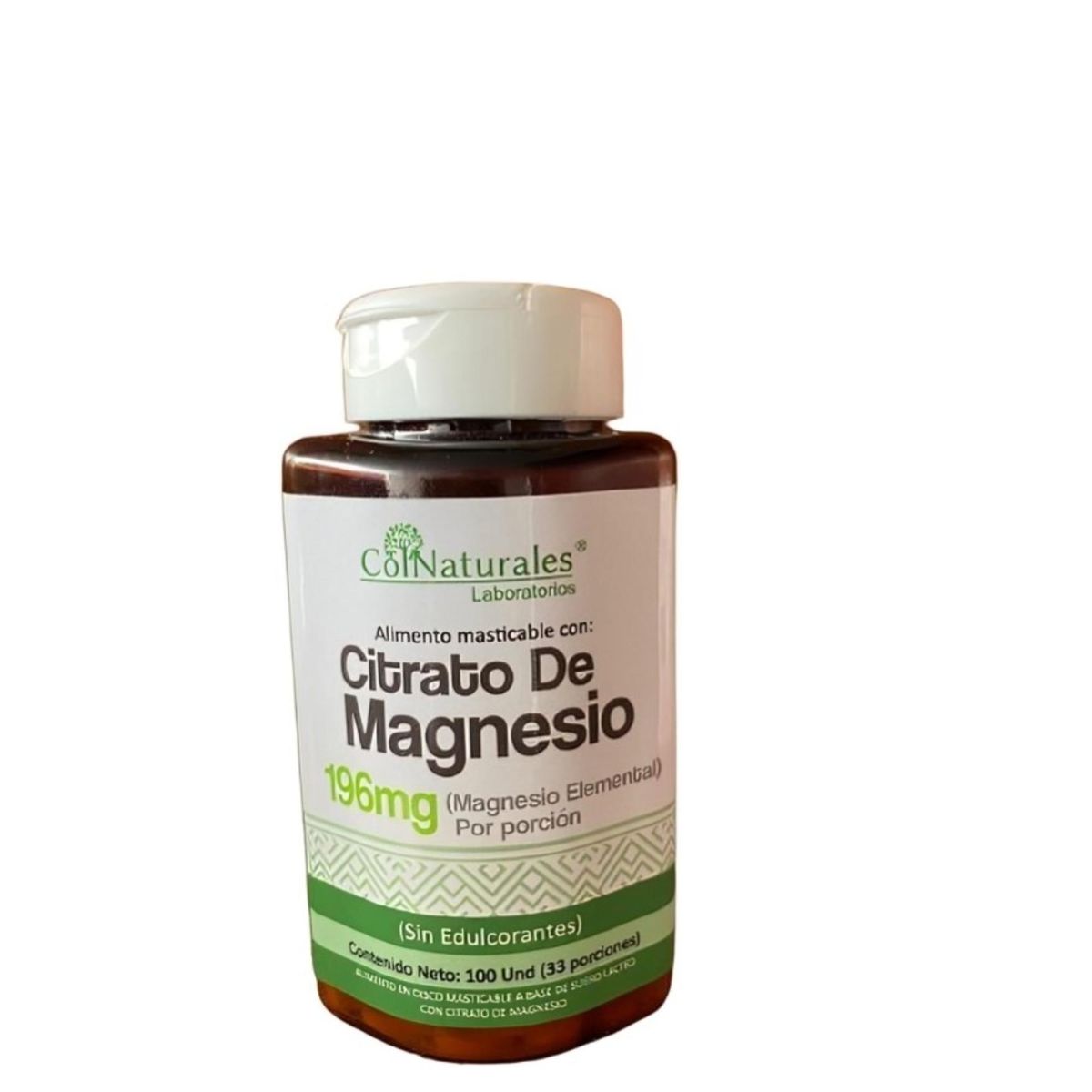 GENERICO - Citrato de magnesio x 100 tabletas masticables de 196mg