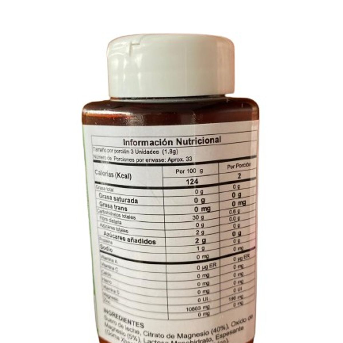 GENERICO - Citrato de magnesio x 100 tabletas masticables de 196mg