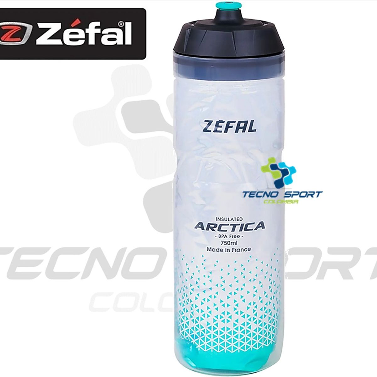 ZEFAL - Caramañola Termica Zefal 750ml Ciclismo Running Gym Spinning