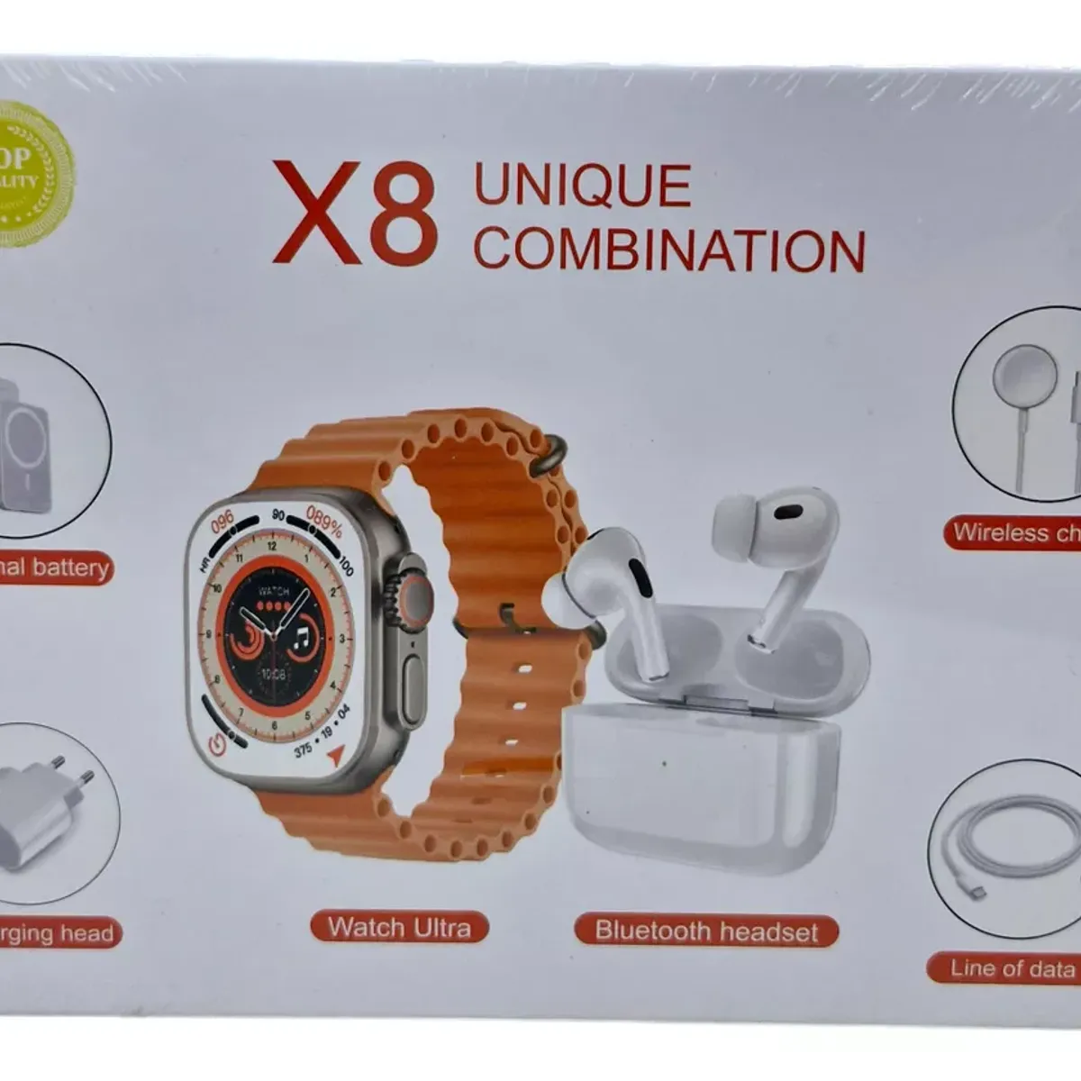 GENERICO - Reloj Smartwatch Ultra audifonos inalambricos 8 accesorios