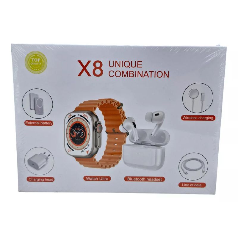 GENERICO - Reloj Smartwatch Ultra audifonos inalambricos 8 accesorios