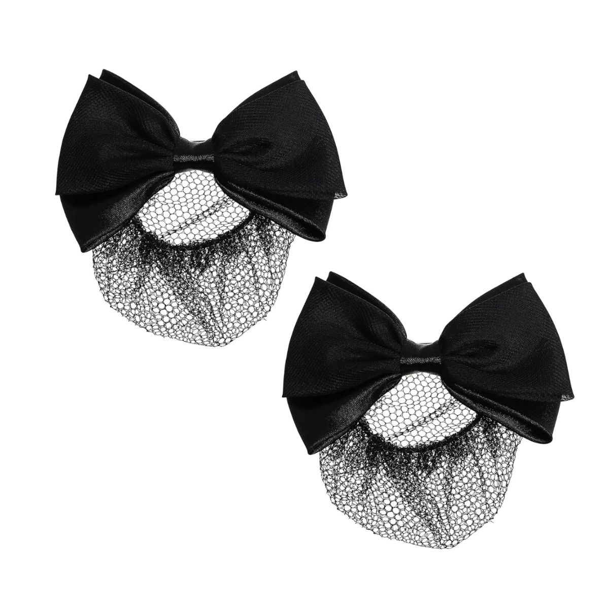 GENERICO - Pinza X 2 Unid Moño Malla Cabello Ballet Negro