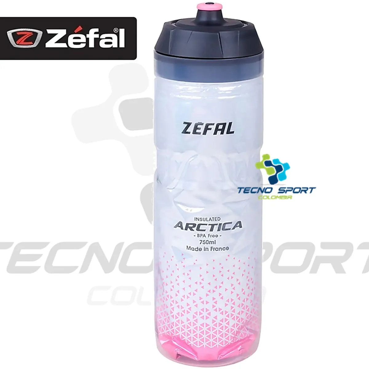 ZEFAL - Caramañola Termica Zefal 750ml Ciclismo Running Gym Spinning