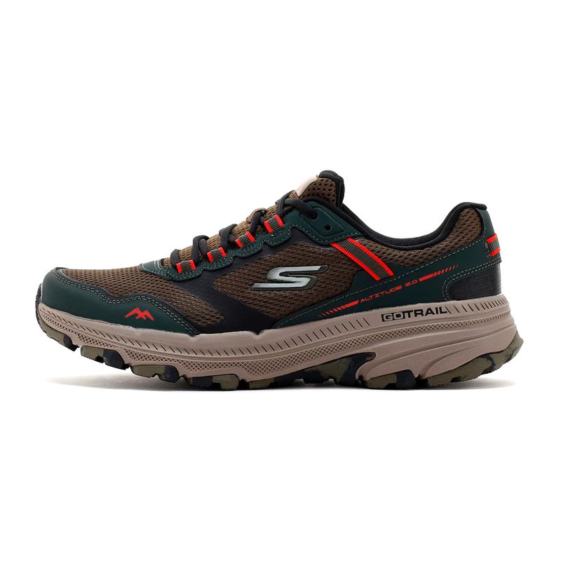 SKECHERS - TENIS SKECHERS VERDE PARA HOMBRE SK GO RUN TRAIL ALTITUDE MARBLE OLIVE