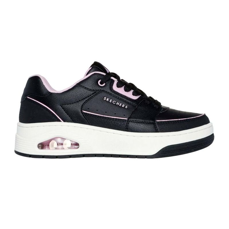 SKECHERS - TENIS SKECHERS NEGRO PARA MUJER SK UNO COURT COURTED BLACK PINK
