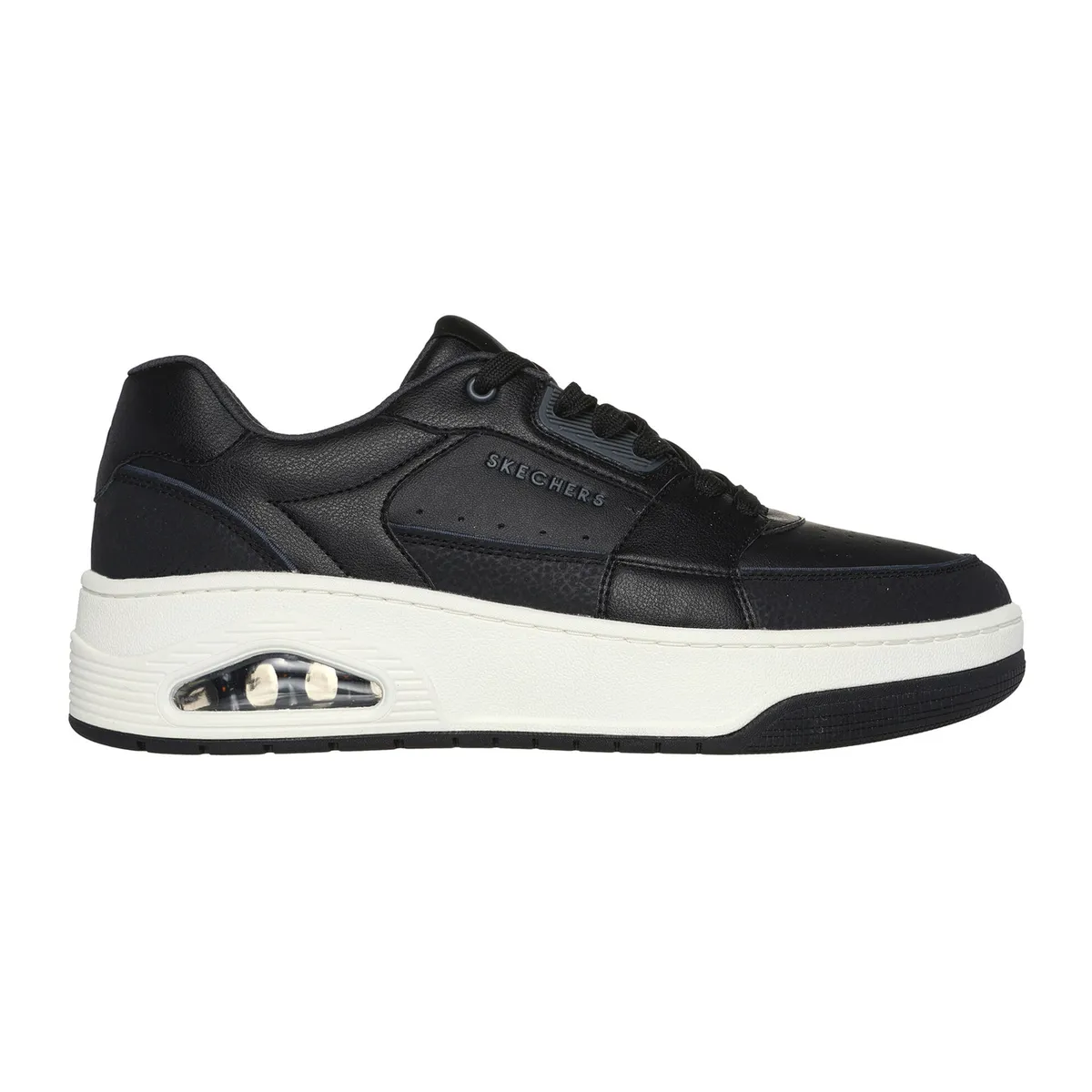 SKECHERS - TENIS SKECHERS NEGROS PARA HOMBRE SK UNO COURT LOW POST BLACK