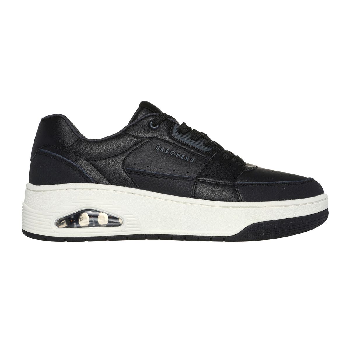 SKECHERS - TENIS SKECHERS NEGROS PARA HOMBRE SK UNO COURT LOW POST BLACK