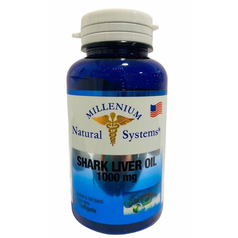 MILLENIUM NATURAL SYSTEM - Shark Liver Oil 1000 mg x 100 Cápsulas Natural System