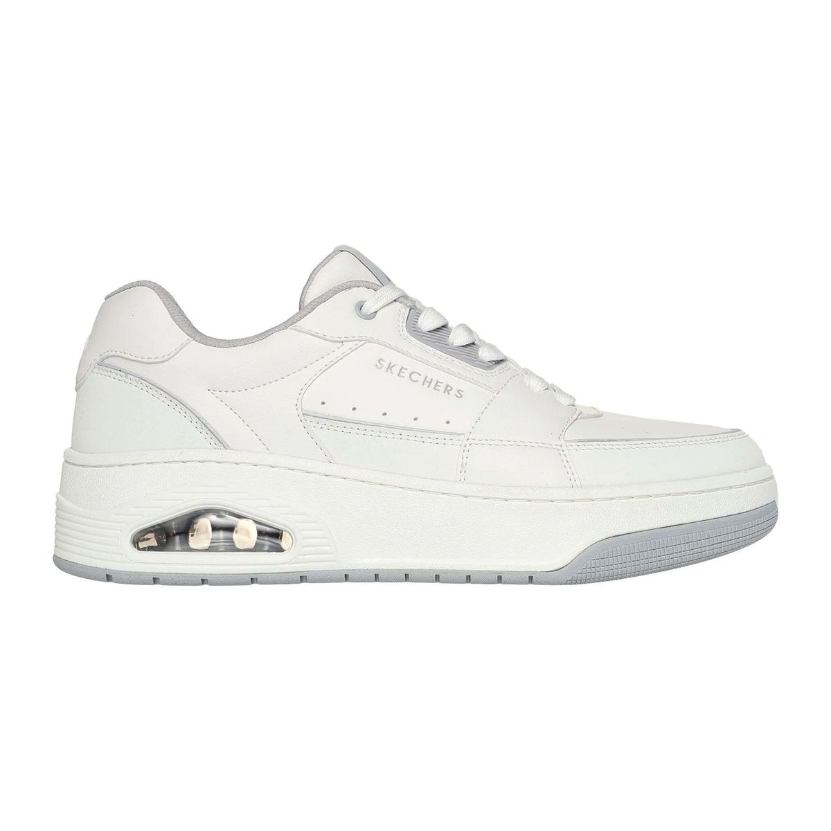 SKECHERS - TENIS SKECHERS BLANCO PARA HOMBRE SK UNO COURT LOW POST WHITE