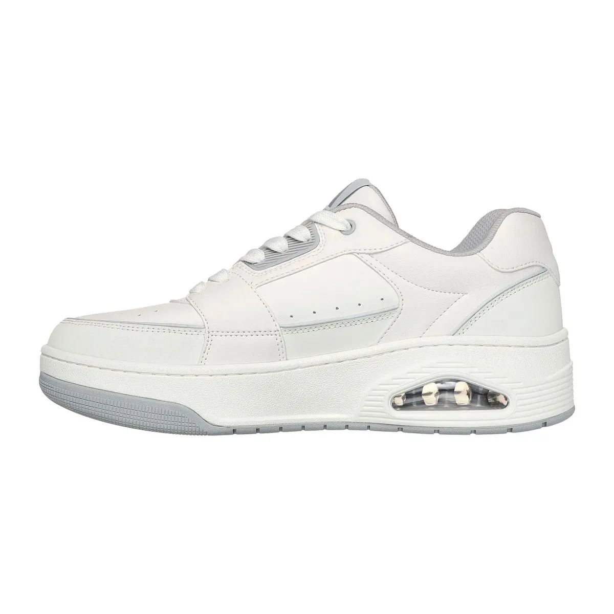 SKECHERS - TENIS SKECHERS BLANCO PARA HOMBRE SK UNO COURT LOW POST WHITE