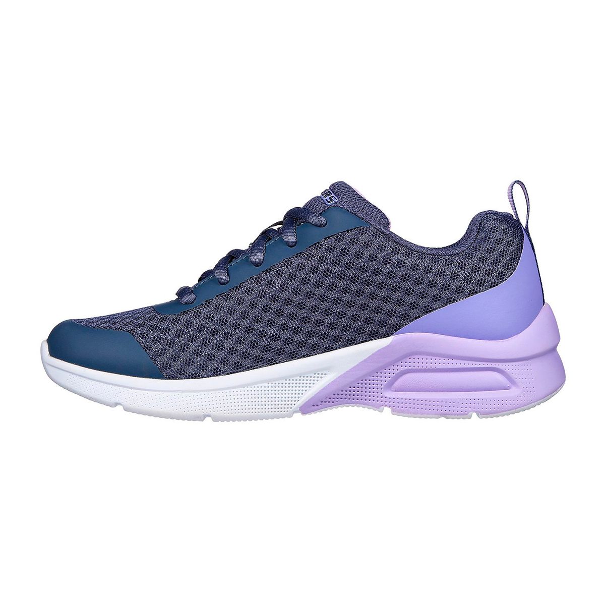SKECHERS - TENIS SKECHERS GRIS PARA NIÑA SK MICROSPEC MAX BRIGHTASTIC CHARCOAL.