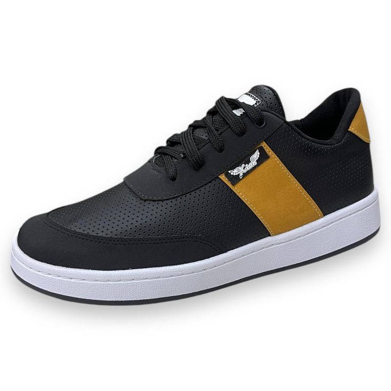 XIAN SHOES - Bolichero Hombre Ref C14 Negro Mostaza