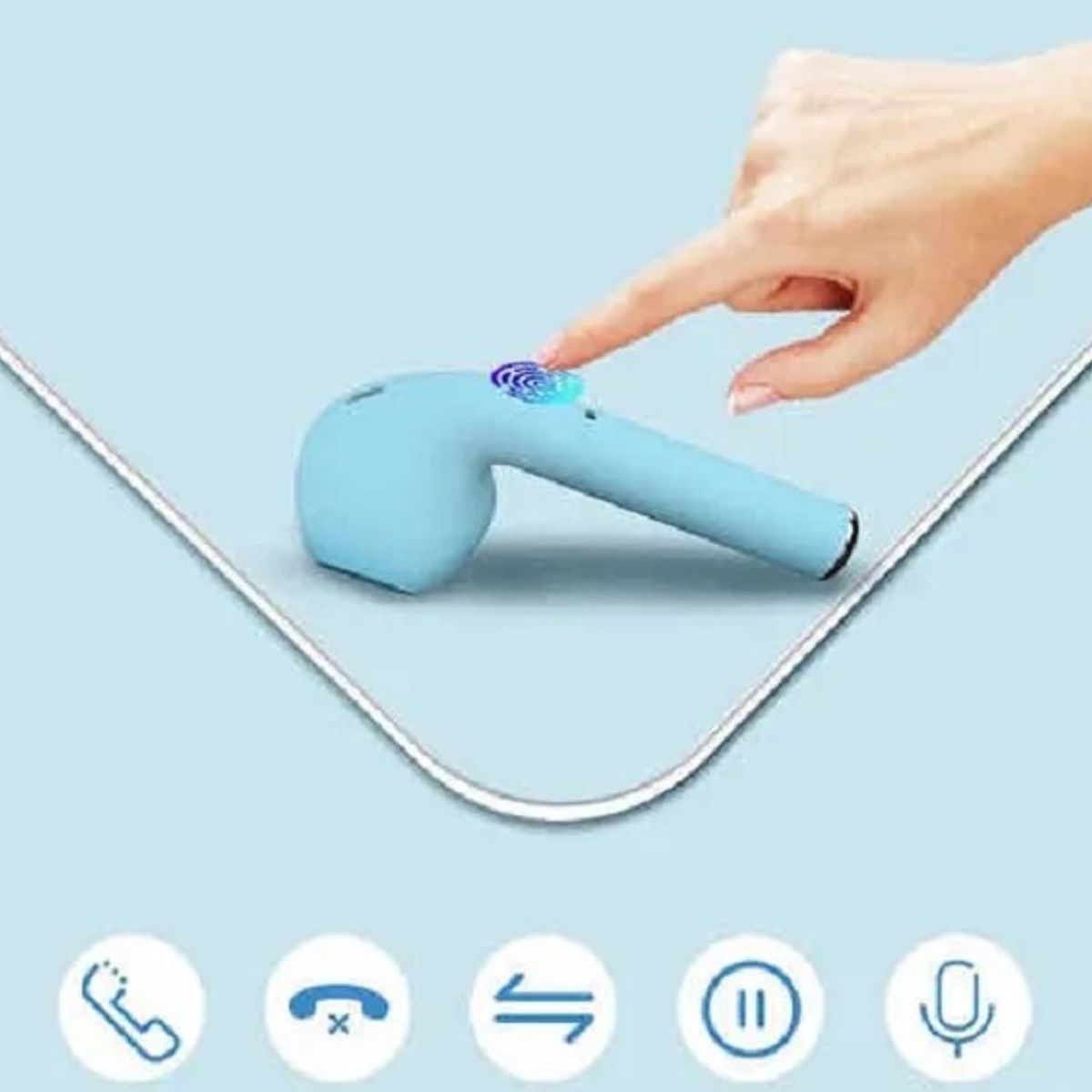 GENERICO - Auriculares Inalámbricos Touch I12 Inpods Bluetooth Micrófon negro