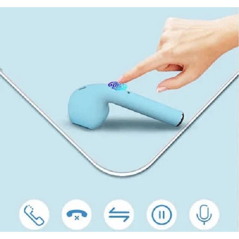 Auriculares Inalámbricos Touch I12 Inpods Bluetooth Micrófon azul