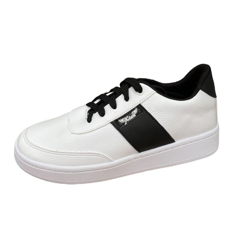 XIAN SHOES - Bolichero Hombre Ref C18 Blanco lateral Negro