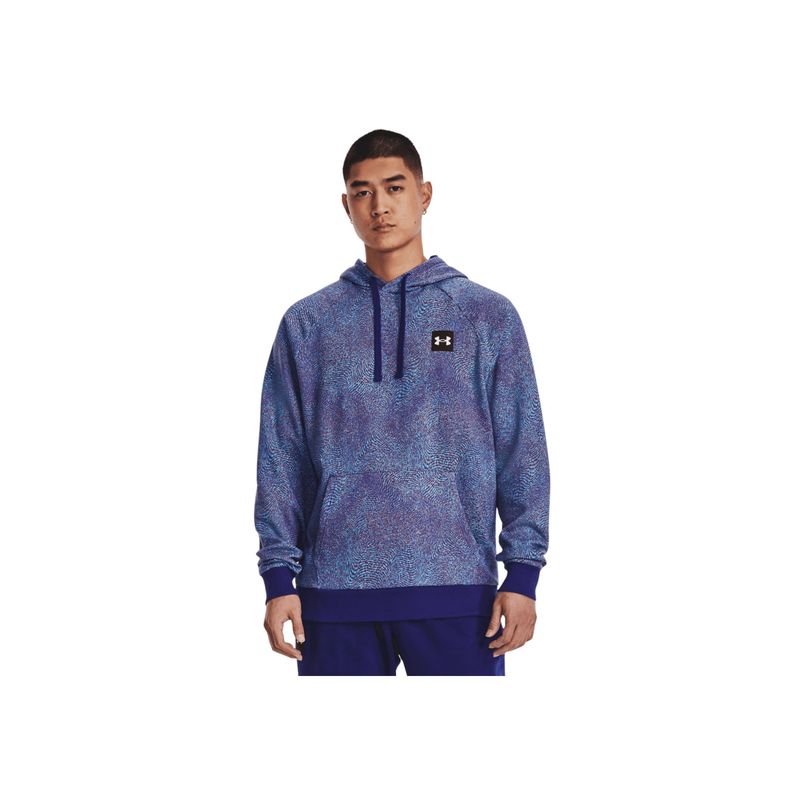 UNDER ARMOUR - Chaqueta UA RIVAL FLEECE PRIN Azul HOMBRE 1377152-468-BIV UNDER ARMOUR