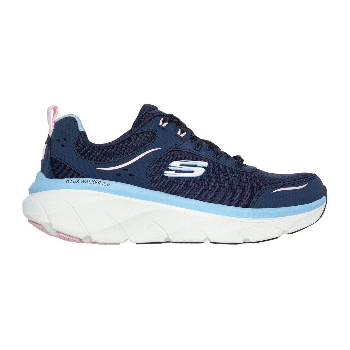 SKECHERS - TENIS SKECHERS AZUL PARA MUJER SK D LUX WALKER 2 0 DAISY DOLL NAVY