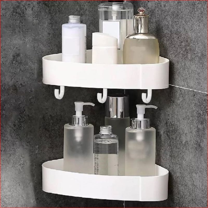 GENERICO - Estante Organizador Baño Cocina Esquinero Plastico Adhesivo