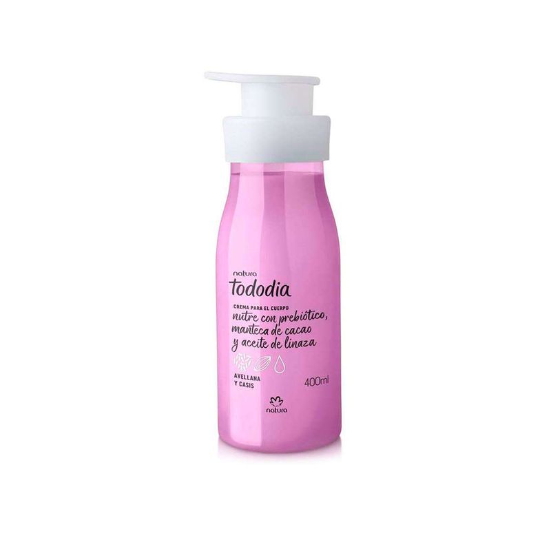 NATURA - Crema nutritiva cuerpo Tododia Avellana y casis - 400 ml - Tododia