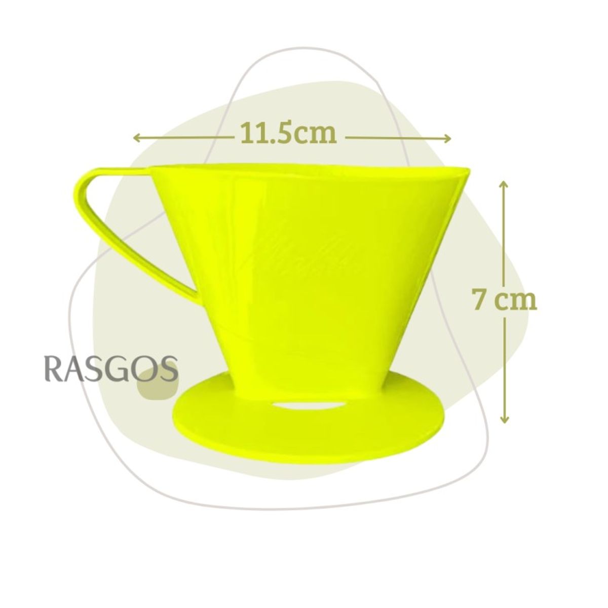 MELITTA - Pour Over Melitta 4 Verde Limón Viajero Pequeño Cono Café